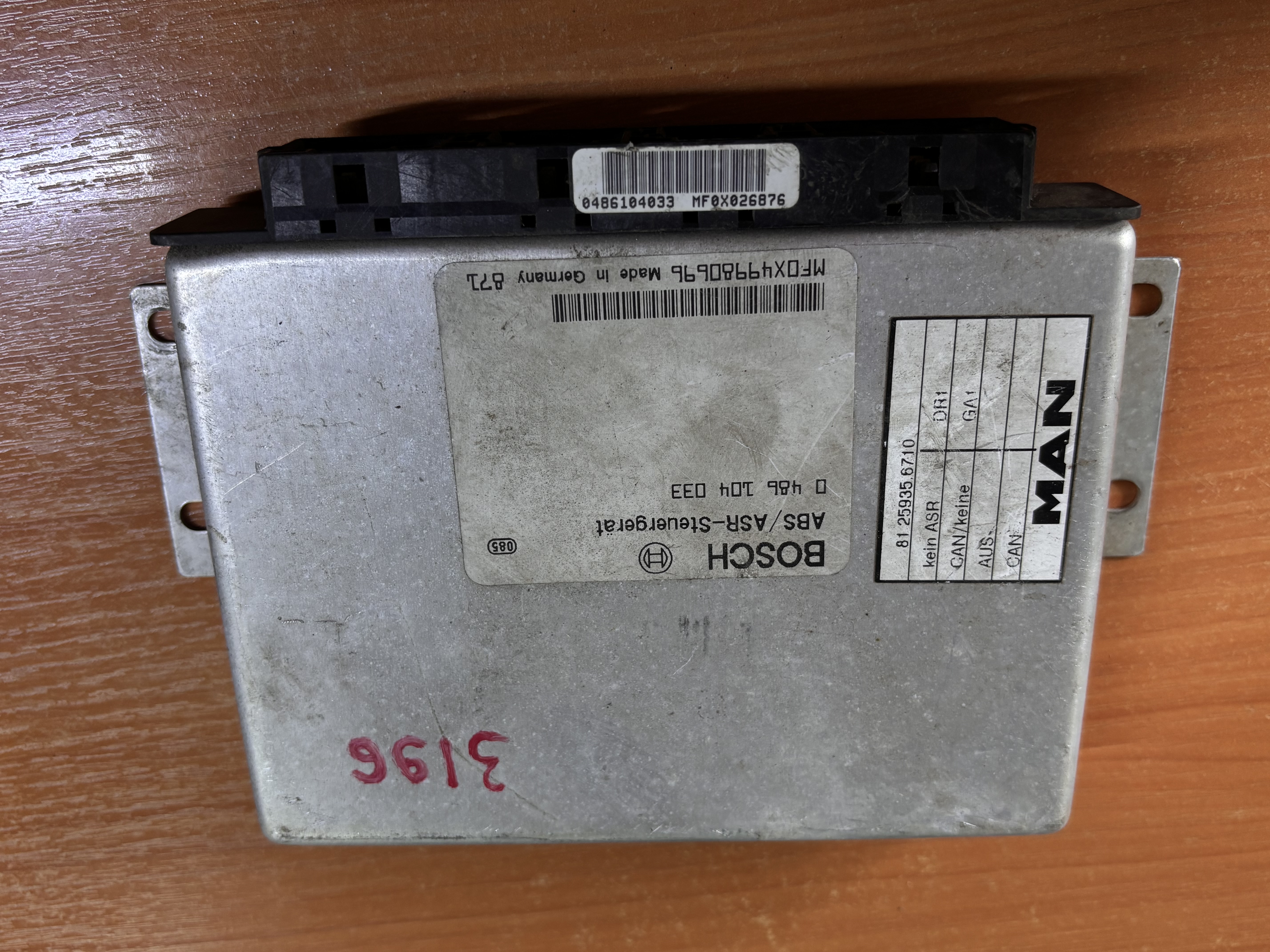 Блок управления ABS Bosch Man F2000 truck 0486104033
